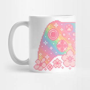 Rainbow Xbox Controller Pixel Art Mug